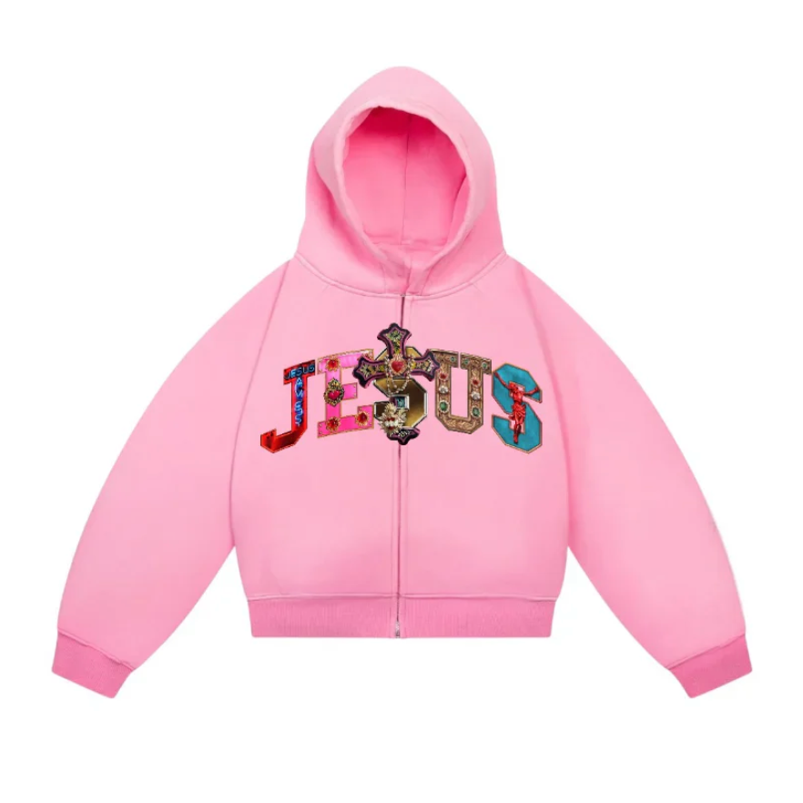 The King Pink Zip-Up Hoodie