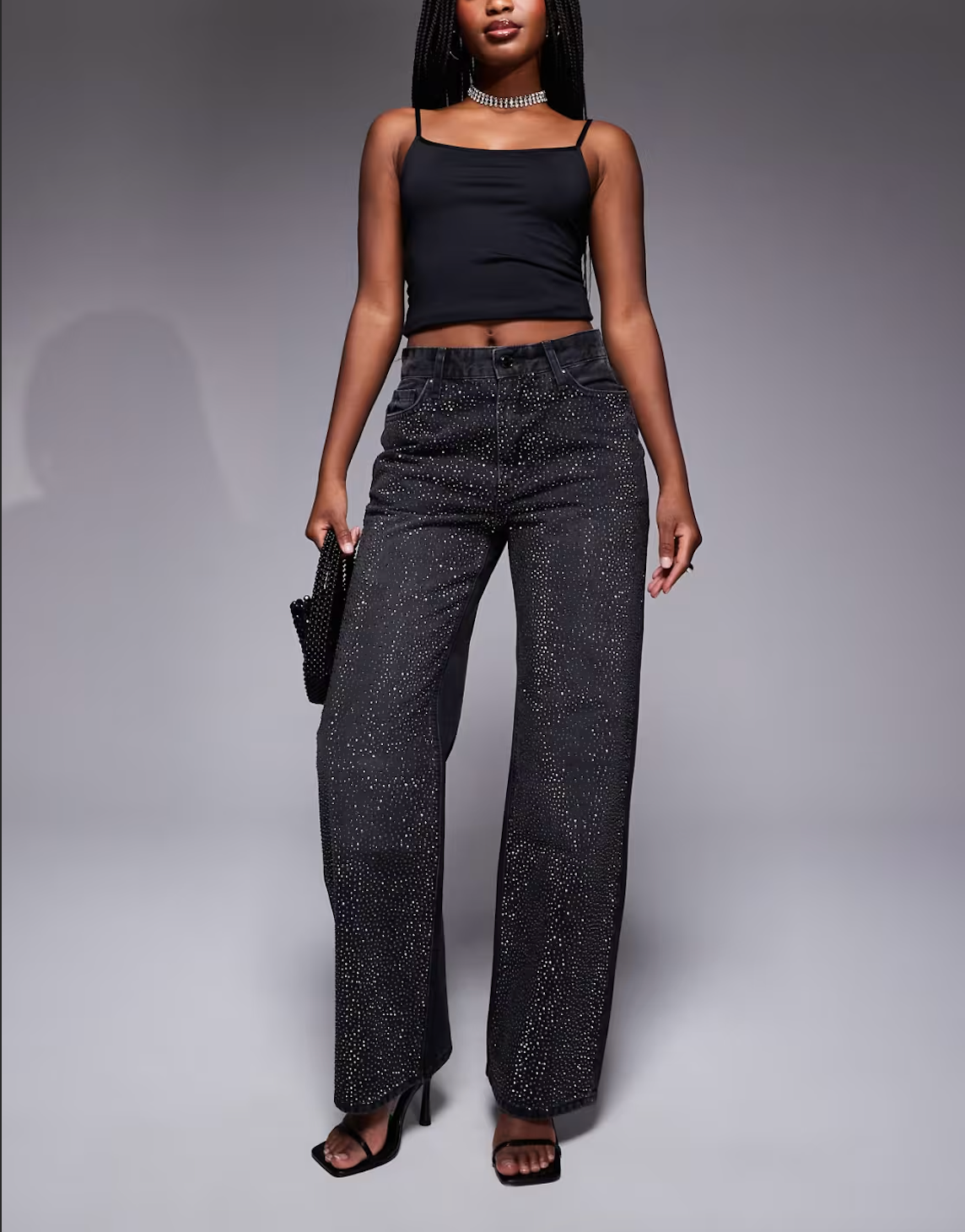 Wide Leg Sparkle Jeans