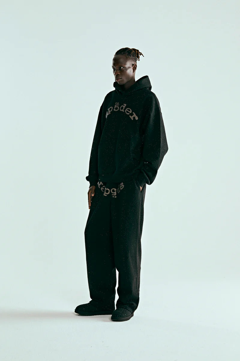 Reflective Rhinestone Spider Hoodie