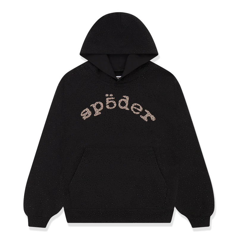 Reflective Rhinestone Spider Hoodie