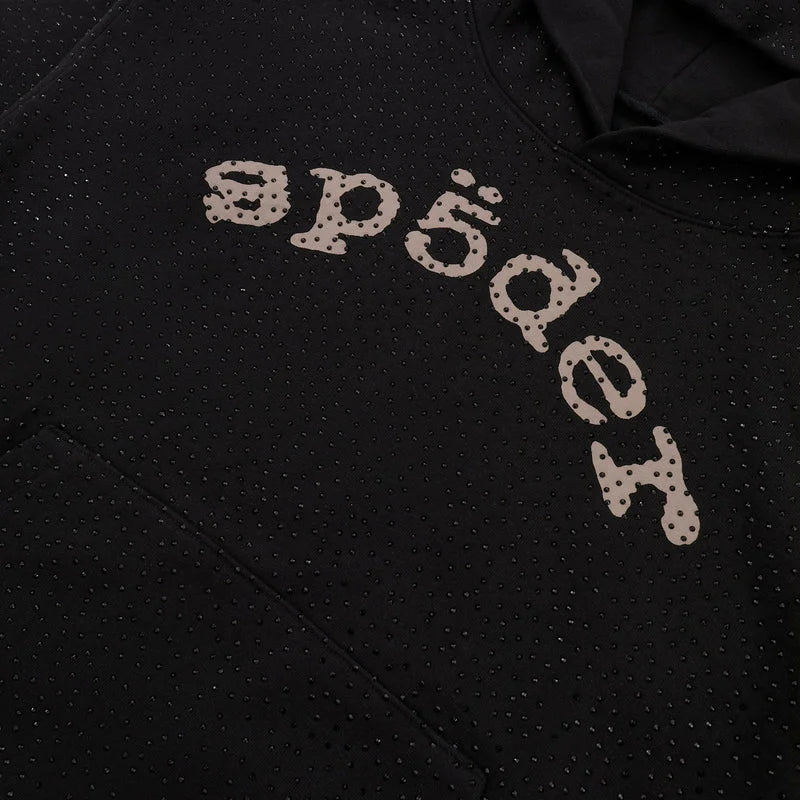 Reflective Rhinestone Spider Hoodie